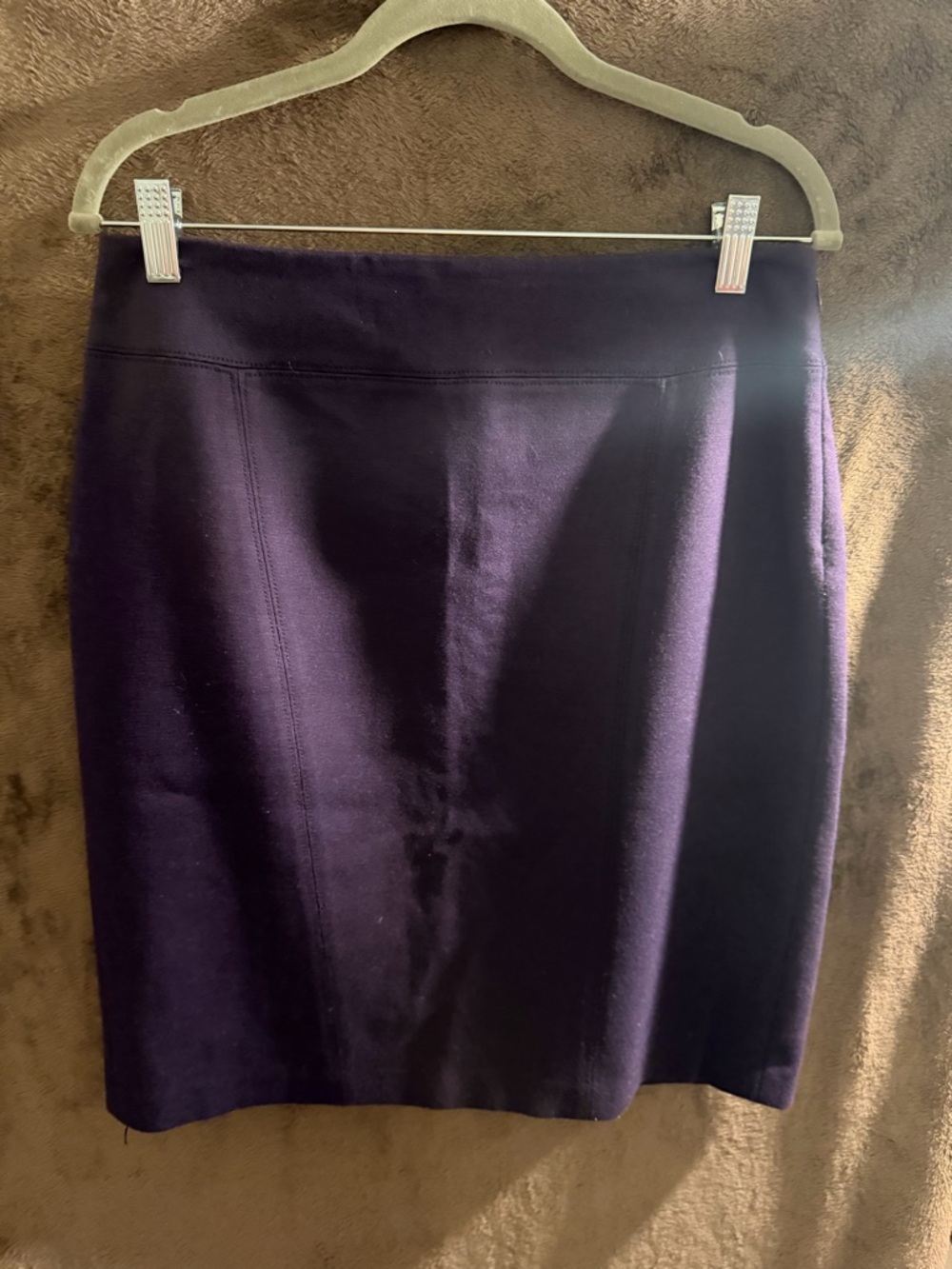 Tahari Dark Purple Pencil Skirt